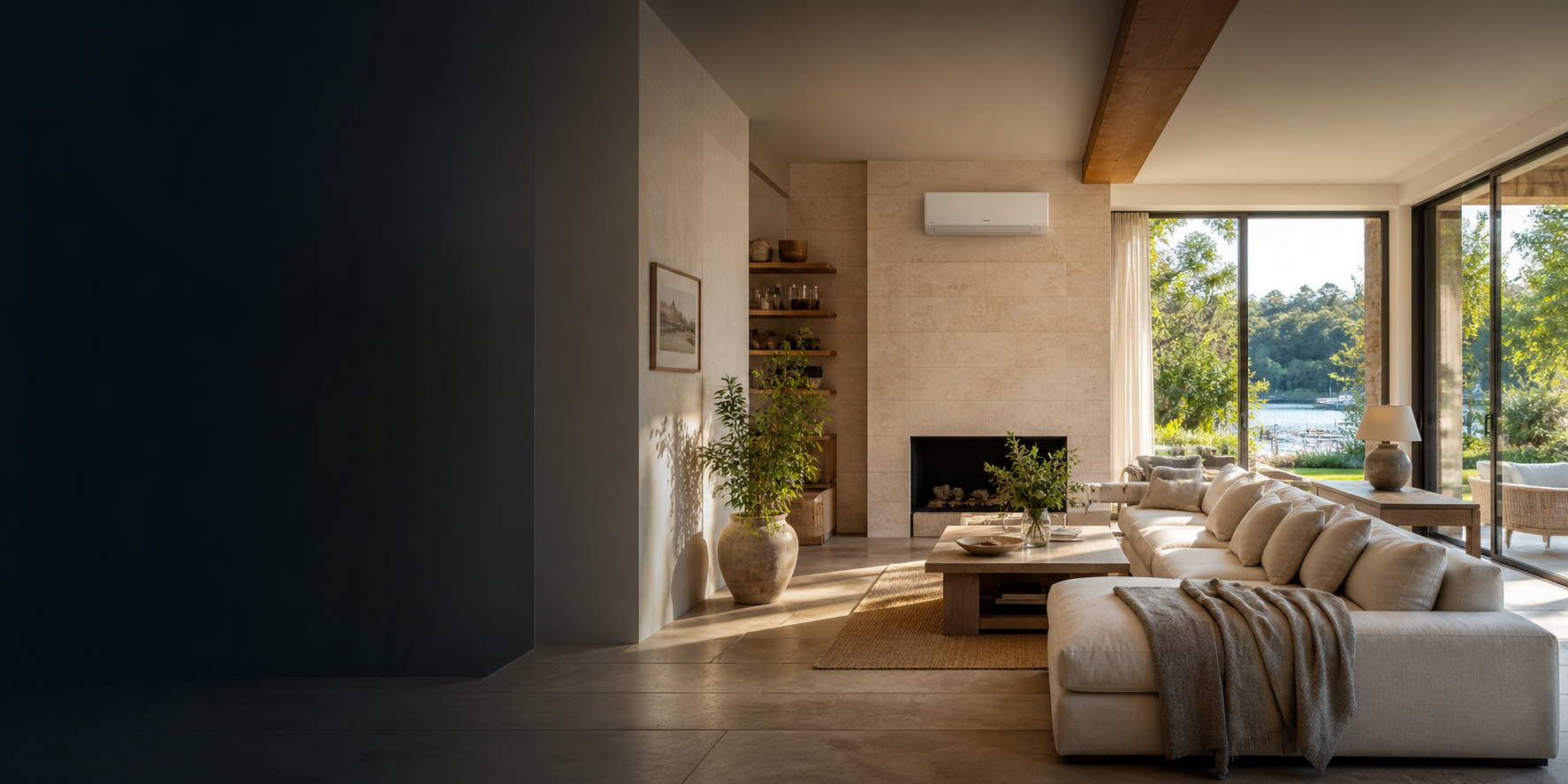 Elegant riverside home with discreet modern air conditioning